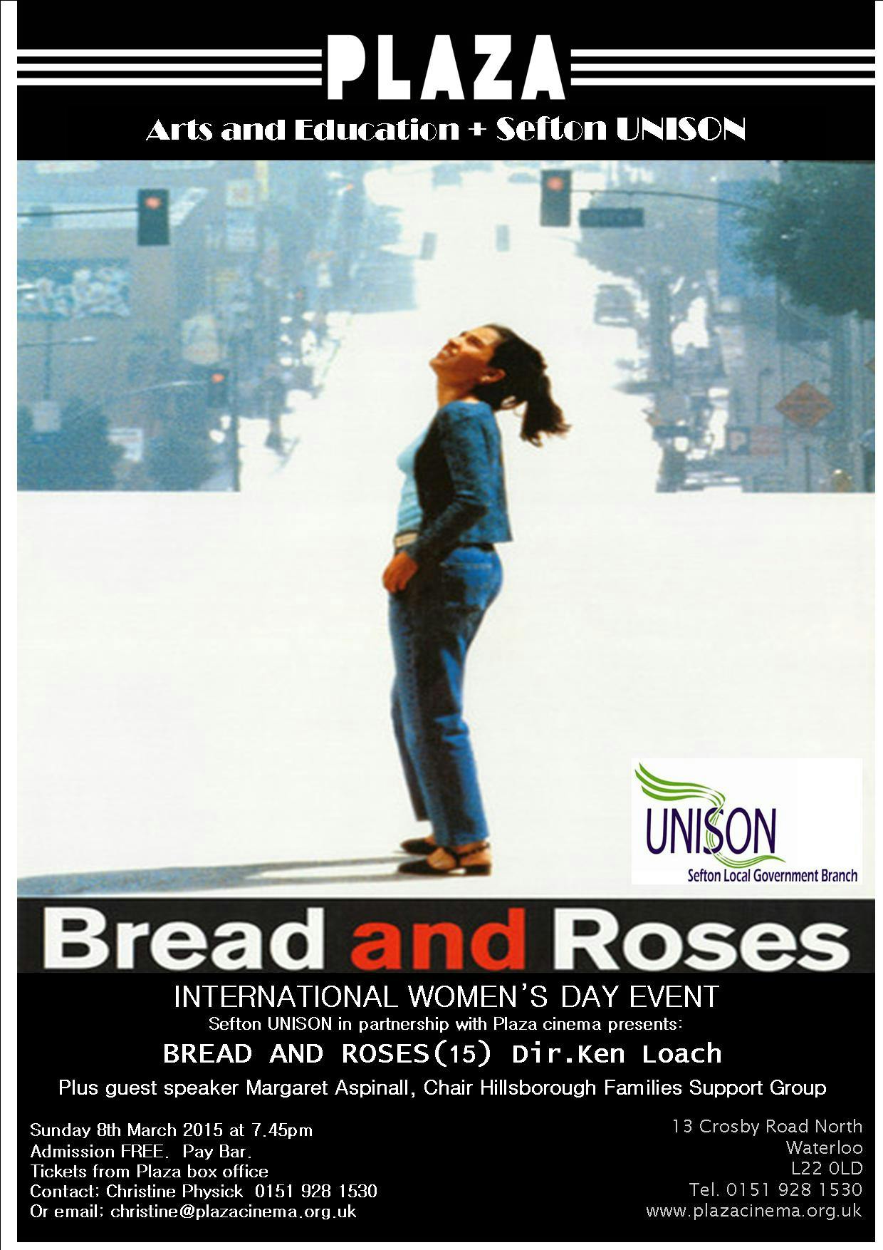 Bread and Roses Free Screening Plaza Cinema