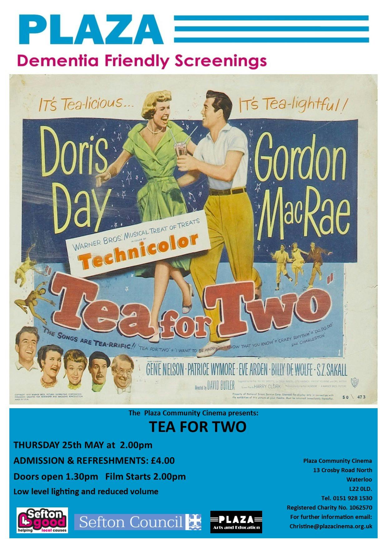 Dementia Friendly Screening Tea for Two Plaza Cinema